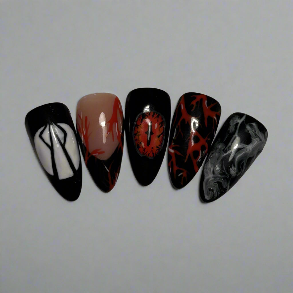 Awoken Beast - Press On Nails Set, Theme Park Nails, Nerdy Press On Nails, Alternative Nails