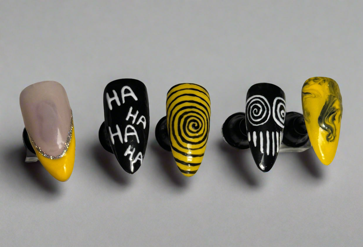 Joy Ride - Cosplay Nails, Press On Nails Set, Theme Park Nails, Nerdy Press On Nails, Alternative Nails