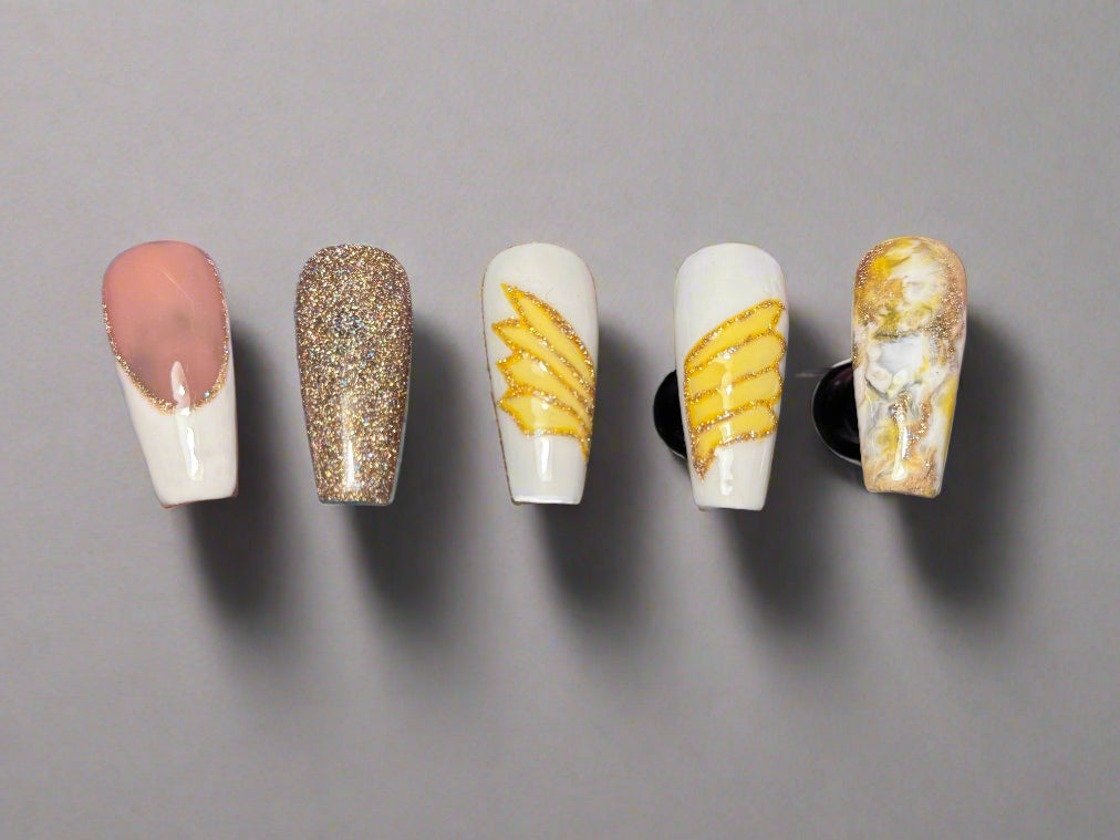 Fearless Wings - Cosplay, Press On Nails Set, Theme Park Nails, Nerdy Press On Nails, Alternative Nails