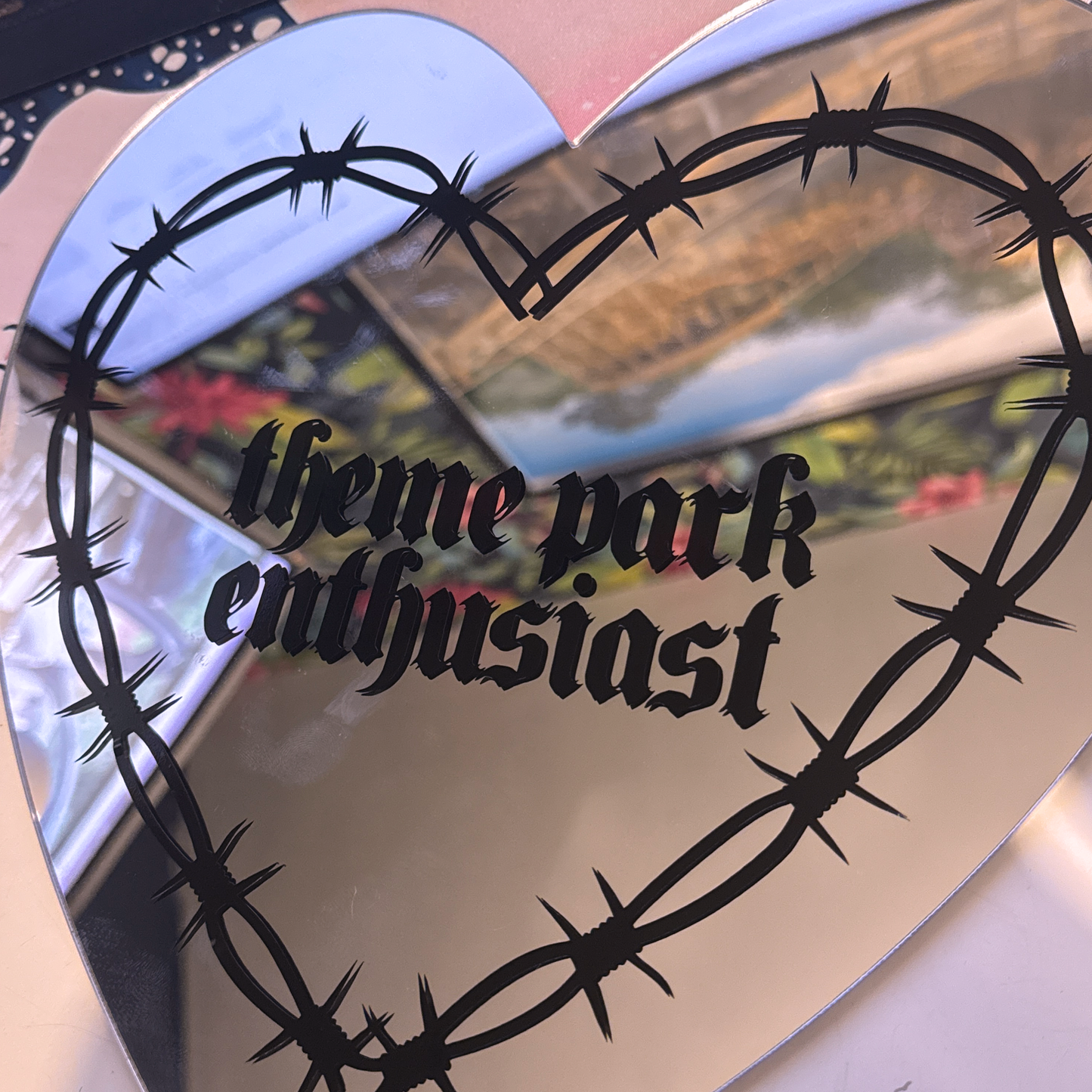 Oopsie! Gothic Style "Theme Park Enthusiast" Mirror Art