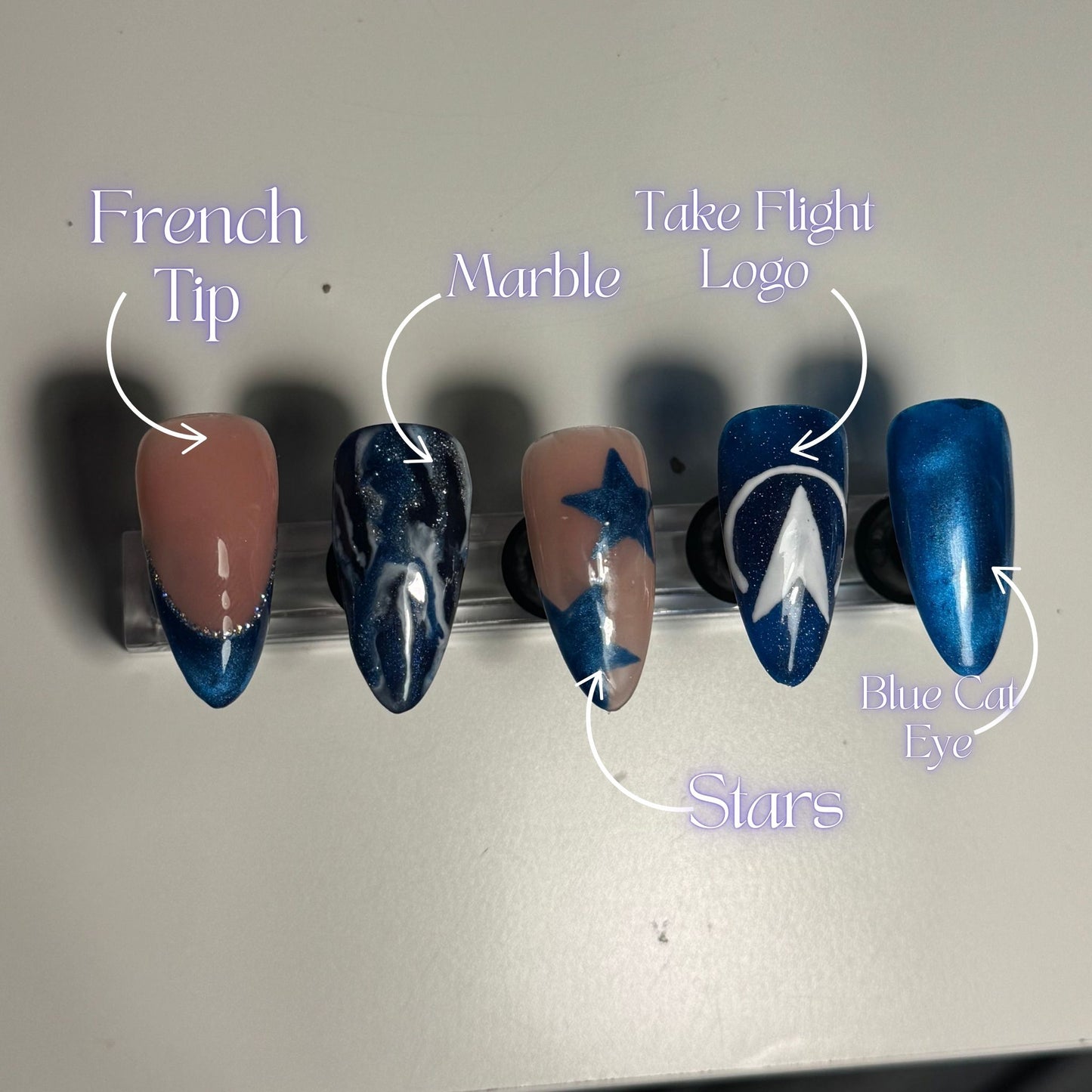 Take Flight - Press On Nails Set, Theme Park Nails, Nerdy Press On Nails, Alternative Nails
