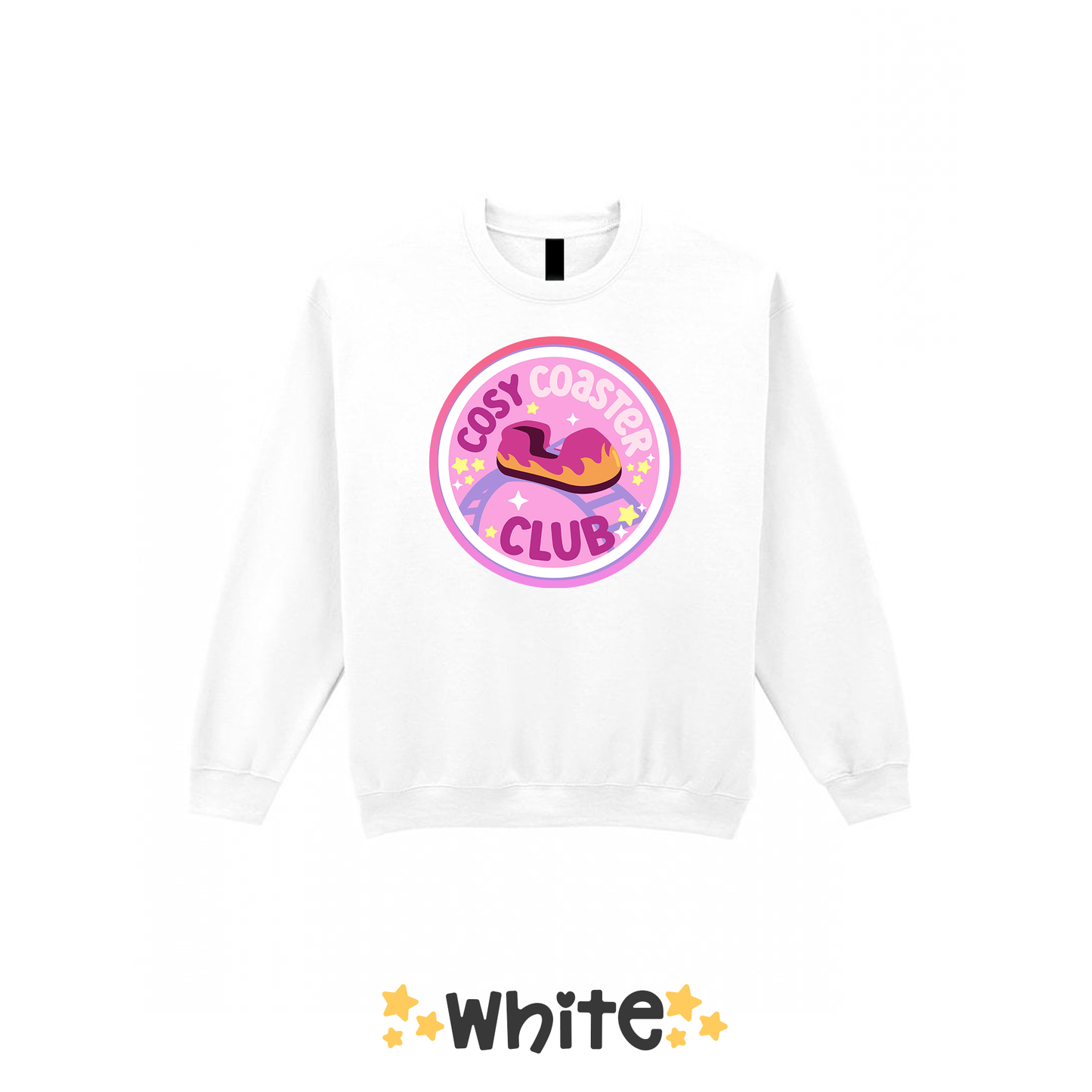 Cosy Coaster Club Sweatshirt, Theme Park Apparel, Theme Park Sweatshirt, Plus Size, Rollercoaster Clothes, Rollercoaster Enthusiast Merch