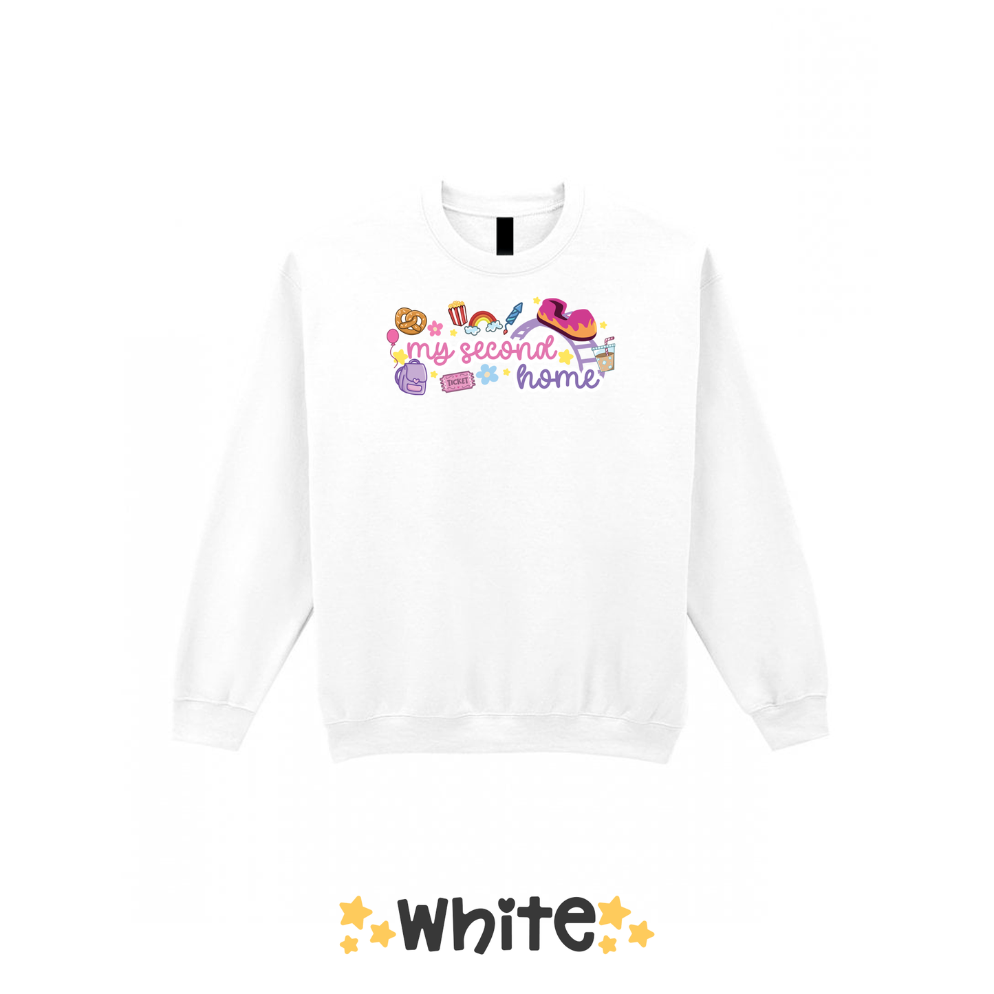 My Second Home Sweatshirt, Theme Park Apparel, Theme Park Sweatshirt, Plus Size, Rollercoaster Clothes, Rollercoaster Enthusiast Merch