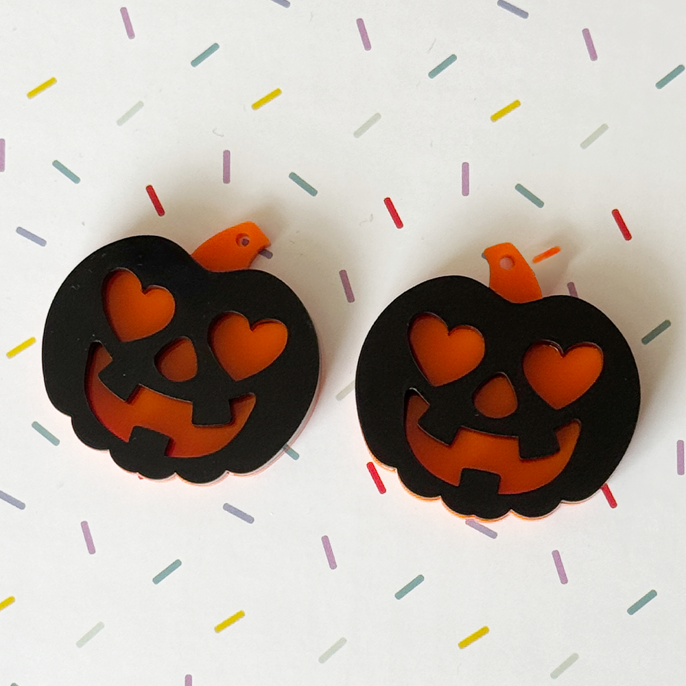 Orange Pumpkin Earrings