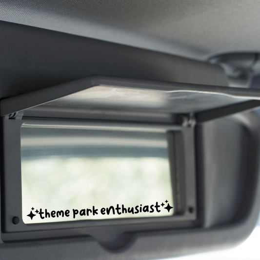 Cartoony Theme Park Enthusiast Vinyl Sticker (Mirror Version), Car Bumper Sticker, Rollercoaster Enthusiast Gift, Campervan Stickers, Travel Sticker, Mirror Decal