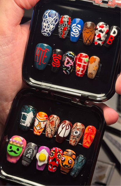 Custom Order - Press On Nails Set, Custom Press Ons, Bespoke Nails, Handmade Press On Nails, UK Based Press On Nails