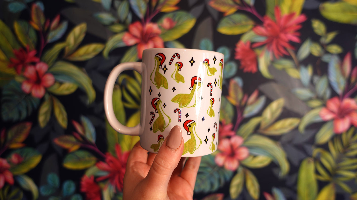 Christmas Nessie Mug