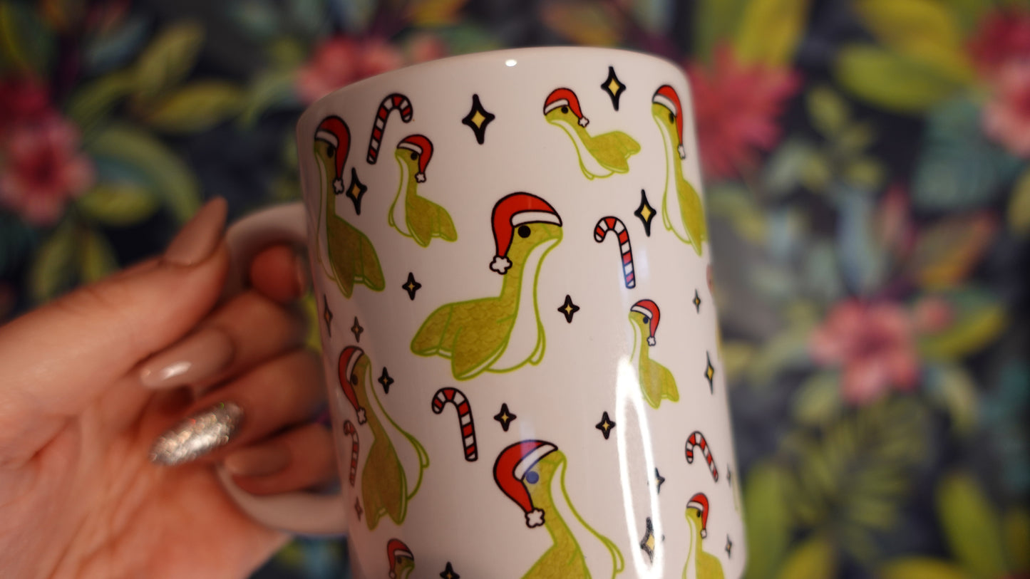 Christmas Nessie Mug