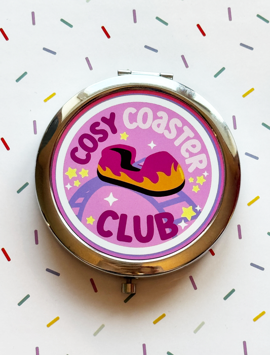 "Cosy Coaster Club" Pocket Mirror