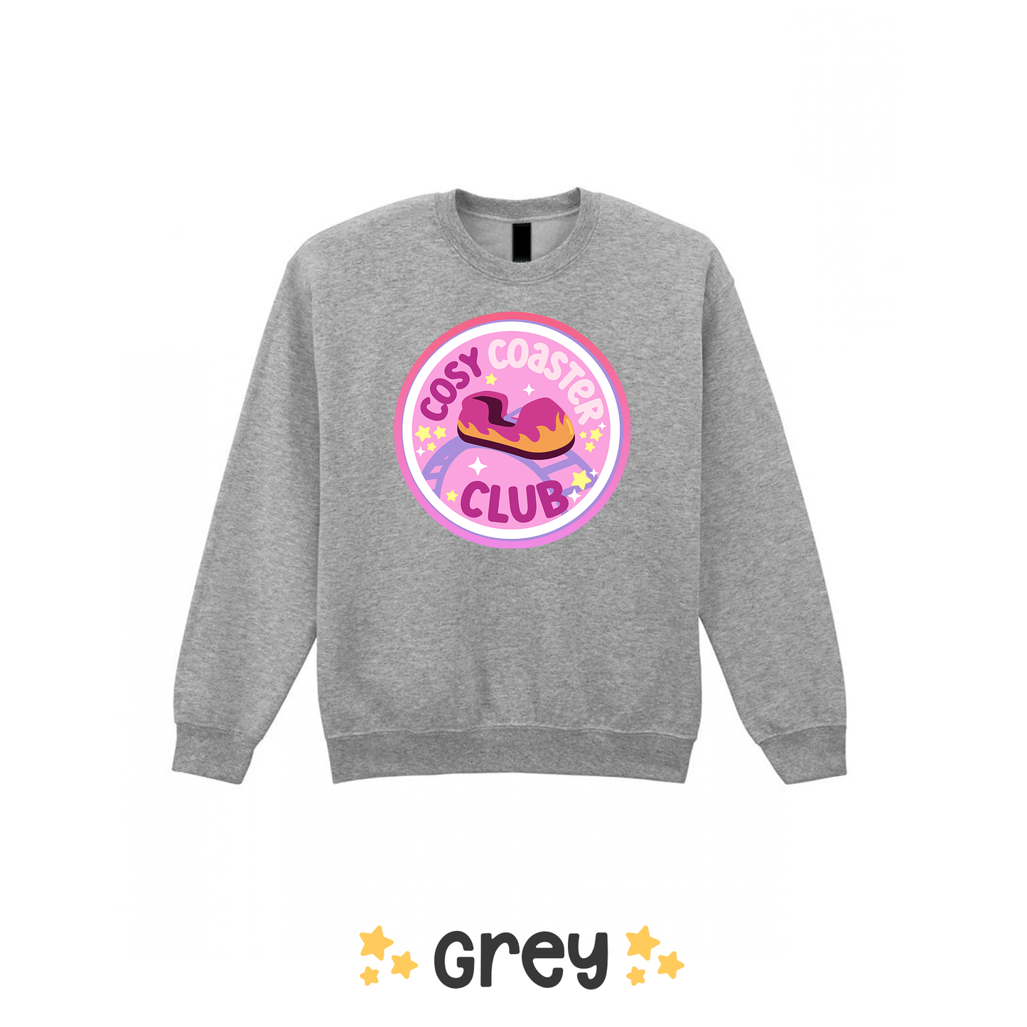 Cosy Coaster Club Sweatshirt, Theme Park Apparel, Theme Park Sweatshirt, Plus Size, Rollercoaster Clothes, Rollercoaster Enthusiast Merch