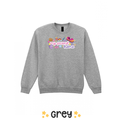My Second Home Sweatshirt, Theme Park Apparel, Theme Park Sweatshirt, Plus Size, Rollercoaster Clothes, Rollercoaster Enthusiast Merch