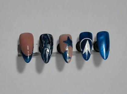 Take Flight - Press On Nails Set, Theme Park Nails, Nerdy Press On Nails, Alternative Nails
