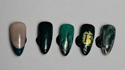 Down To The Woods -  Press On Nails Set, Theme Park Nails, Nerdy Press On Nails, Alternative Nails