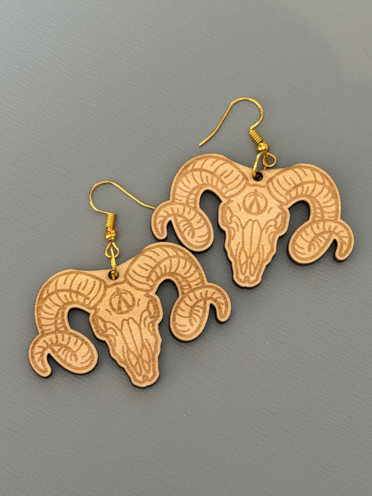 Ram Skull Earrings