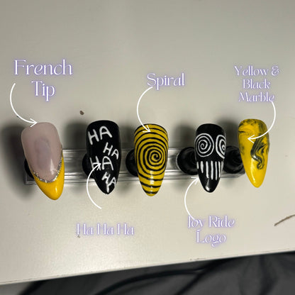 Joy Ride - Cosplay Nails, Press On Nails Set, Theme Park Nails, Nerdy Press On Nails, Alternative Nails