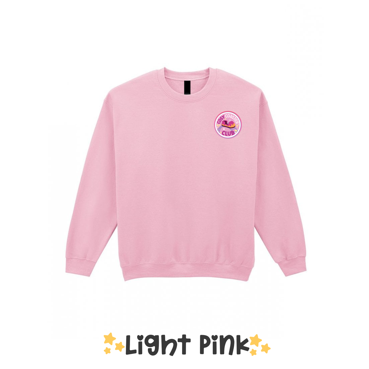 Cosy Coaster Club Sweatshirt (Pocket Print), Theme Park Apparel, Theme Park Sweatshirt, Plus Size, Rollercoaster Clothes, Rollercoaster Enthusiast Merch
