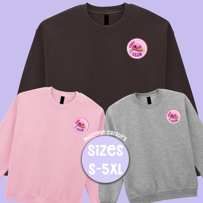 Cosy Coaster Club Sweatshirt (Pocket Print), Theme Park Apparel, Theme Park Sweatshirt, Plus Size, Rollercoaster Clothes, Rollercoaster Enthusiast Merch