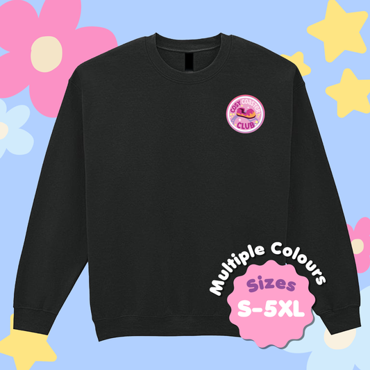 Cosy Coaster Club Sweatshirt (Pocket Print), Theme Park Apparel, Theme Park Sweatshirt, Plus Size, Rollercoaster Clothes, Rollercoaster Enthusiast Merch