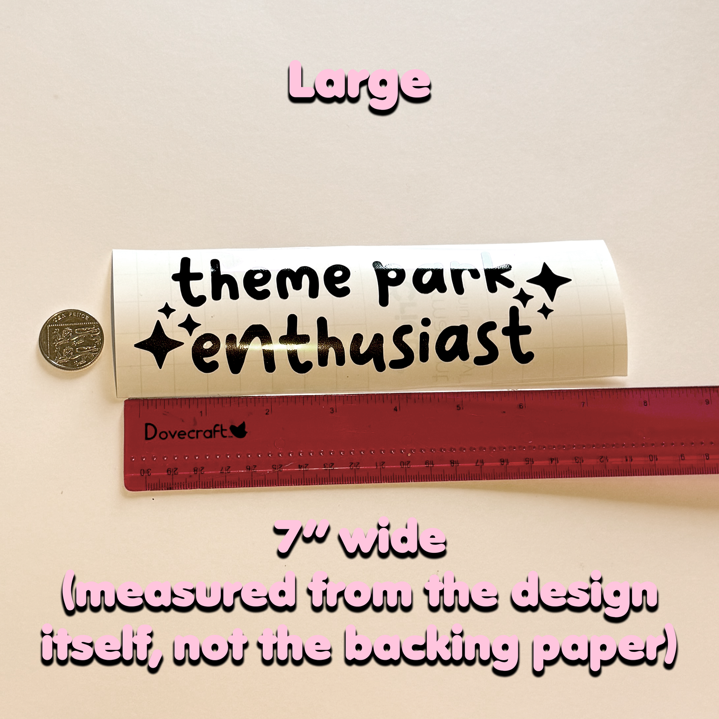 Cute Style "Theme Park Enthusiast" Vinyl Sticker