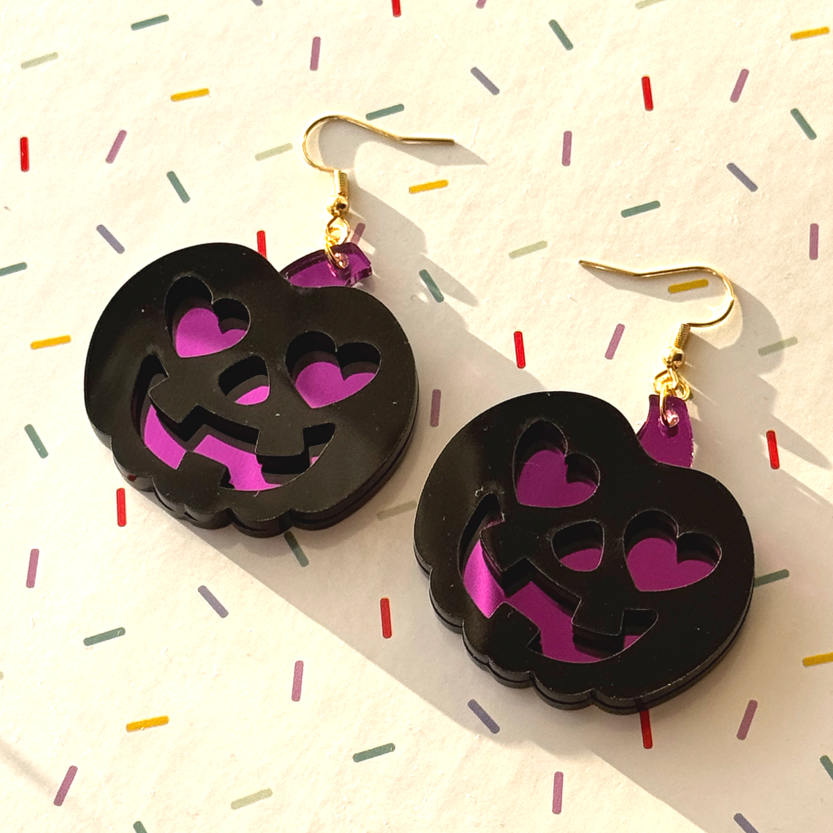 Mirror Pumpkin Earrings