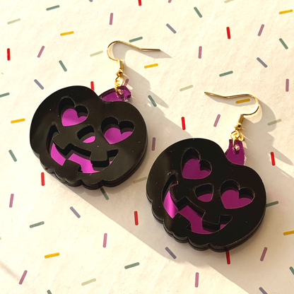 Mirror Pumpkin Earrings