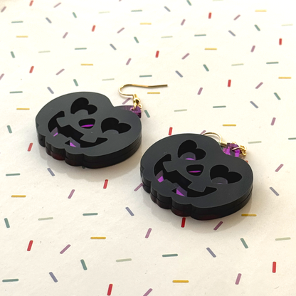 Mirror Pumpkin Earrings